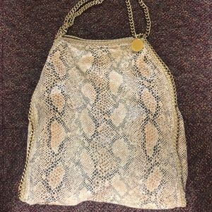 Snake Print Falabella Shaggy Deer Large Tote